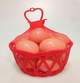 Plastic Egg Packaging Mesh Sleeve Plastic Tube Netting Red Color Large Load Capacity