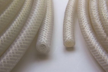 Extruded Braid Reinforced Silicone Rubber Tubing, Selang Silikon Dikepang Tekanan Tinggi Untuk Mesin Makanan