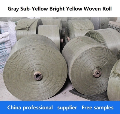 Grey Sub Bright Yellow Woven Roll 100% Virgin PP Tubular 1200D