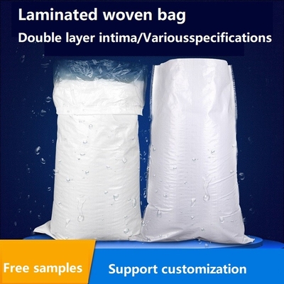 25kg PP Woven Sack Bags White Polyethylene Woven Untuk Air Beras Bukti PP