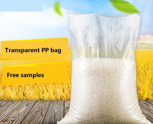 Tas Jaring Jaring PP Transparan Kosong Pencetakan Logo Tenunan Polypropylene