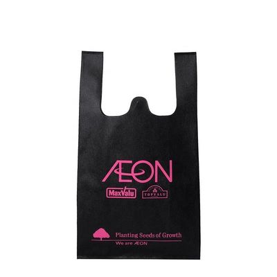 T-Shirt PP Non-Woven Vest Tas Shopping Tote dengan Logo Disesuaikan